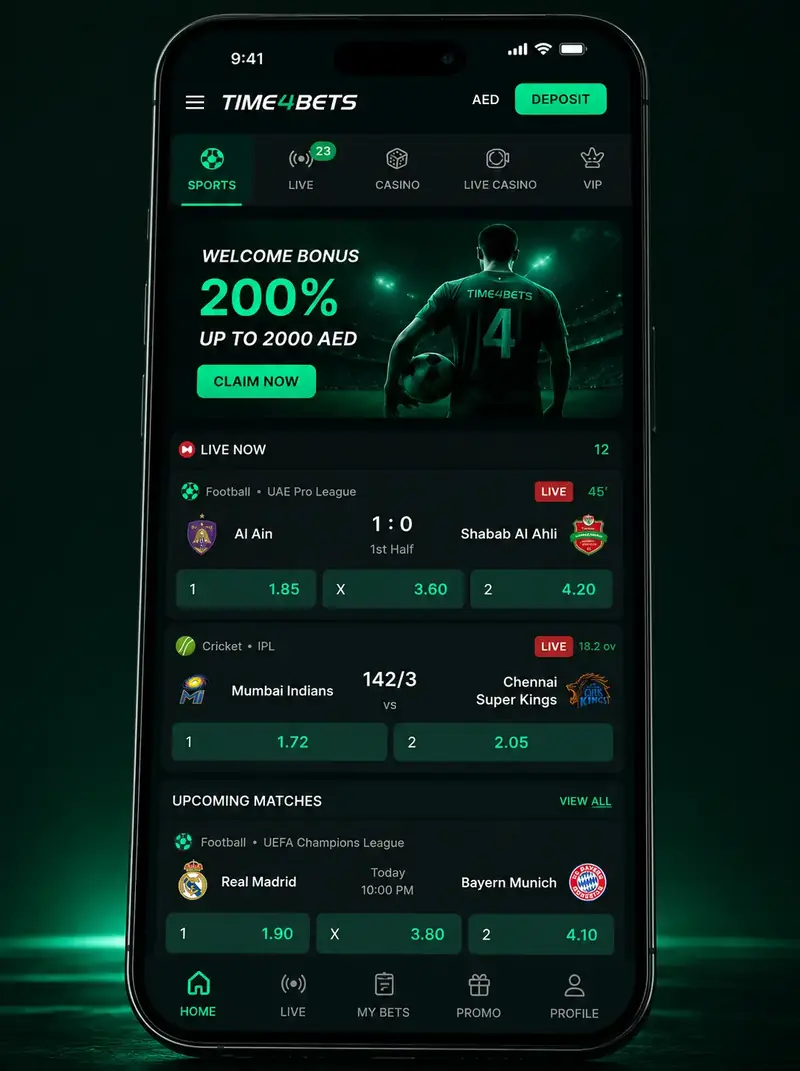 Time4Bets mobile sportsbook and casino